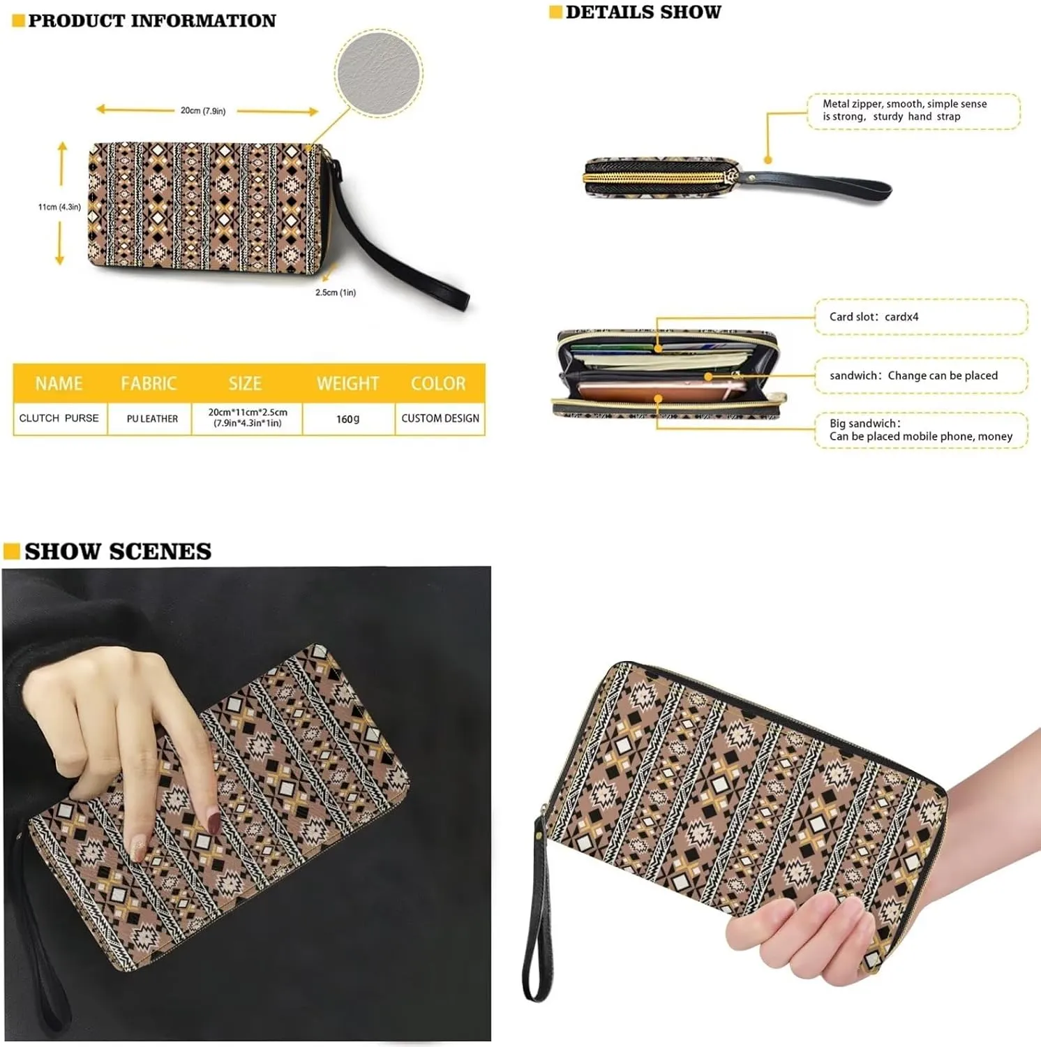 Western Style Satchel Bags for Womens Casual Fashion Shoulder Tote Bag with Wallet and Clutch Set for Daily Use