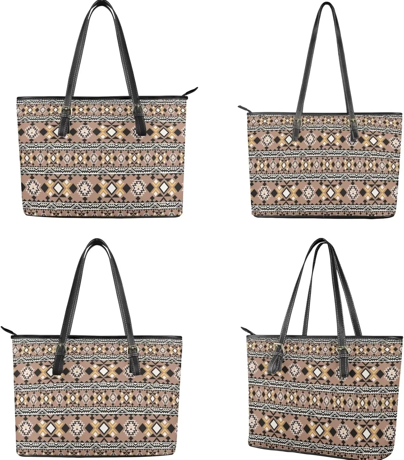 Western Style Satchel Bags for Womens Casual Fashion Shoulder Tote Bag with Wallet and Clutch Set for Daily Use