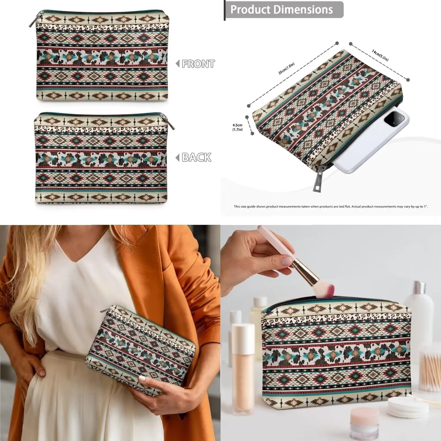 Western Style Satchel Bags for Womens Casual Fashion Shoulder Tote Bag with Wallet and Clutch Set for Daily Use