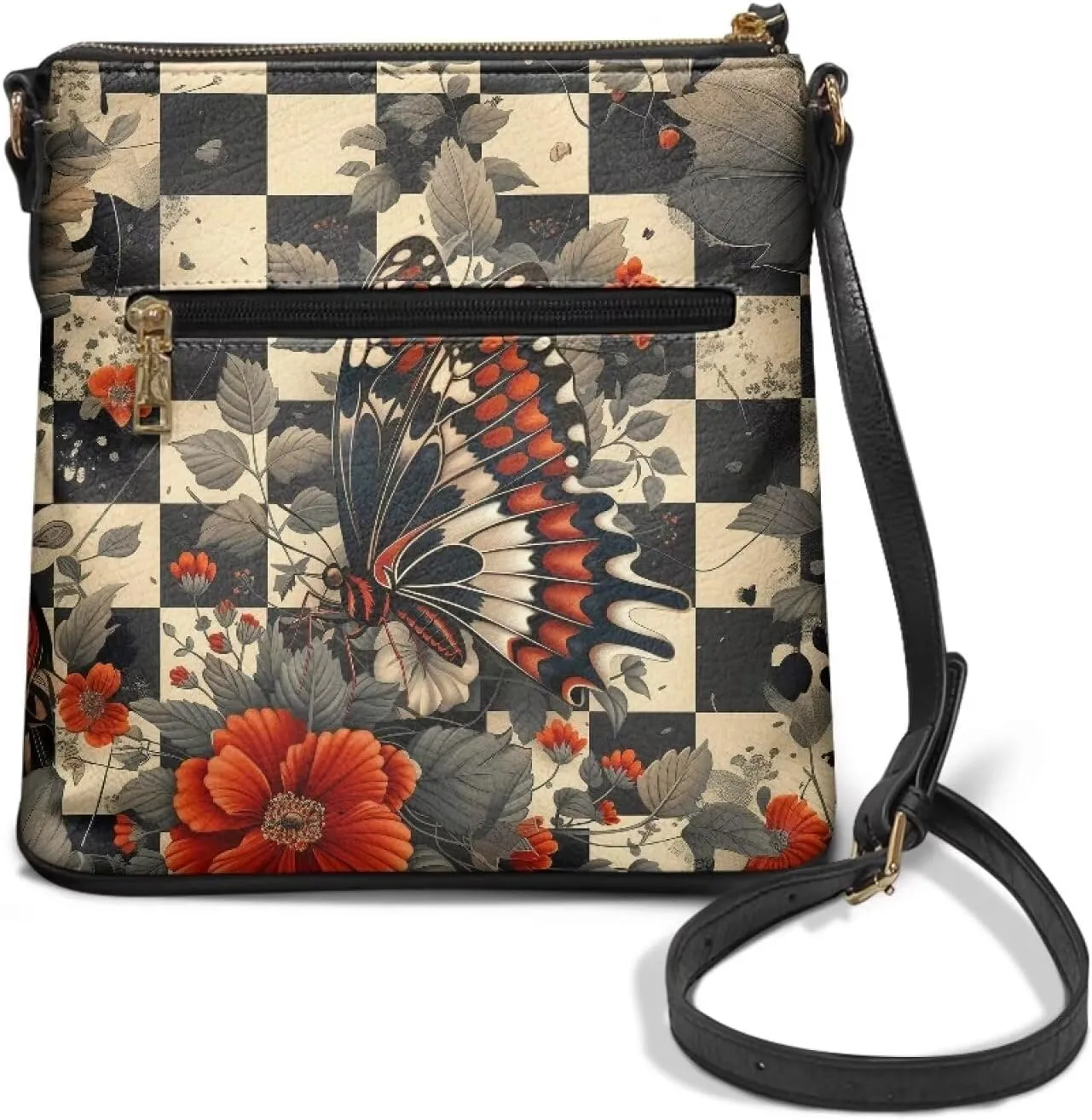 Women Crossbody Shoulder Bag Leather Satchel Purse Hobo Bag with Shoulder Strap for Travel Daily Use