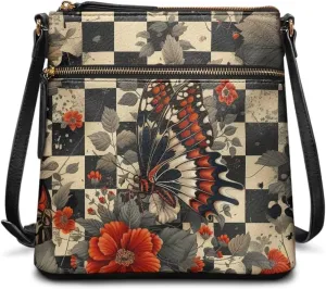 Women Crossbody Shoulder Bag Leather Satchel Purse Hobo Bag with Shoulder Strap for Travel Daily Use