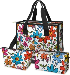 Women Fashion Tote Bag Wallet Shoulder Bags Set 3PCS Top Handle Satchel Purse Large Zippered Handbag Daily Use