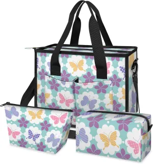 Women Fashion Tote Bag Wallet Shoulder Bags Set 3PCS Top Handle Satchel Purse Large Zippered Handbag Daily Use