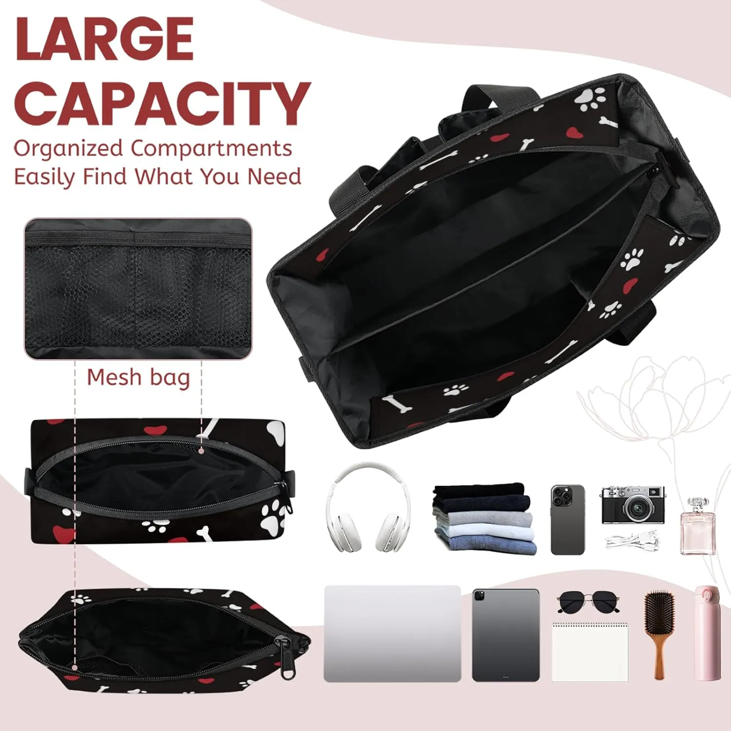 Women Fashion Tote Bag Wallet Shoulder Bags Set 3PCS Top Handle Satchel Purse Large Zippered Handbag Daily Use