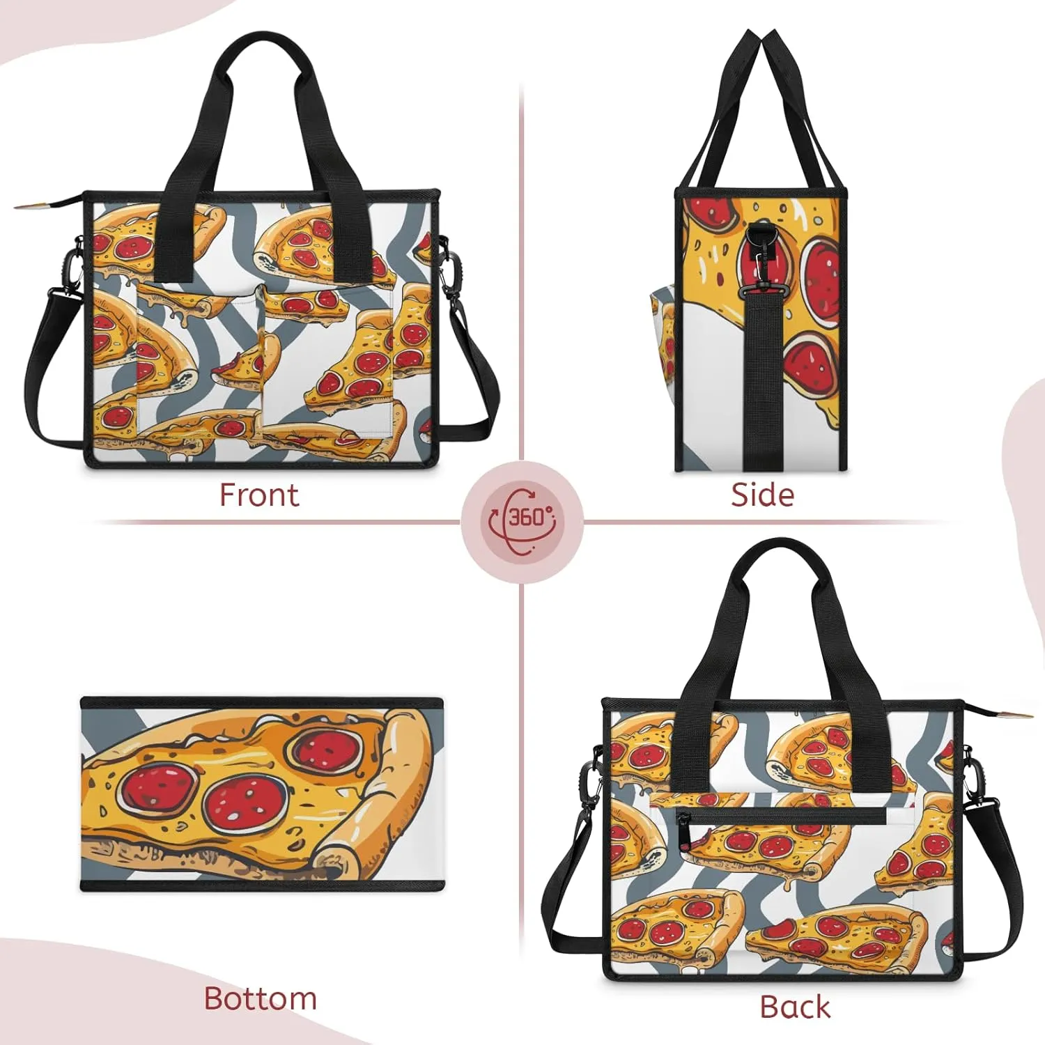 Women Fashion Tote Bag Wallet Shoulder Bags Set 3PCS Top Handle Satchel Purse Large Zippered Handbag Daily Use