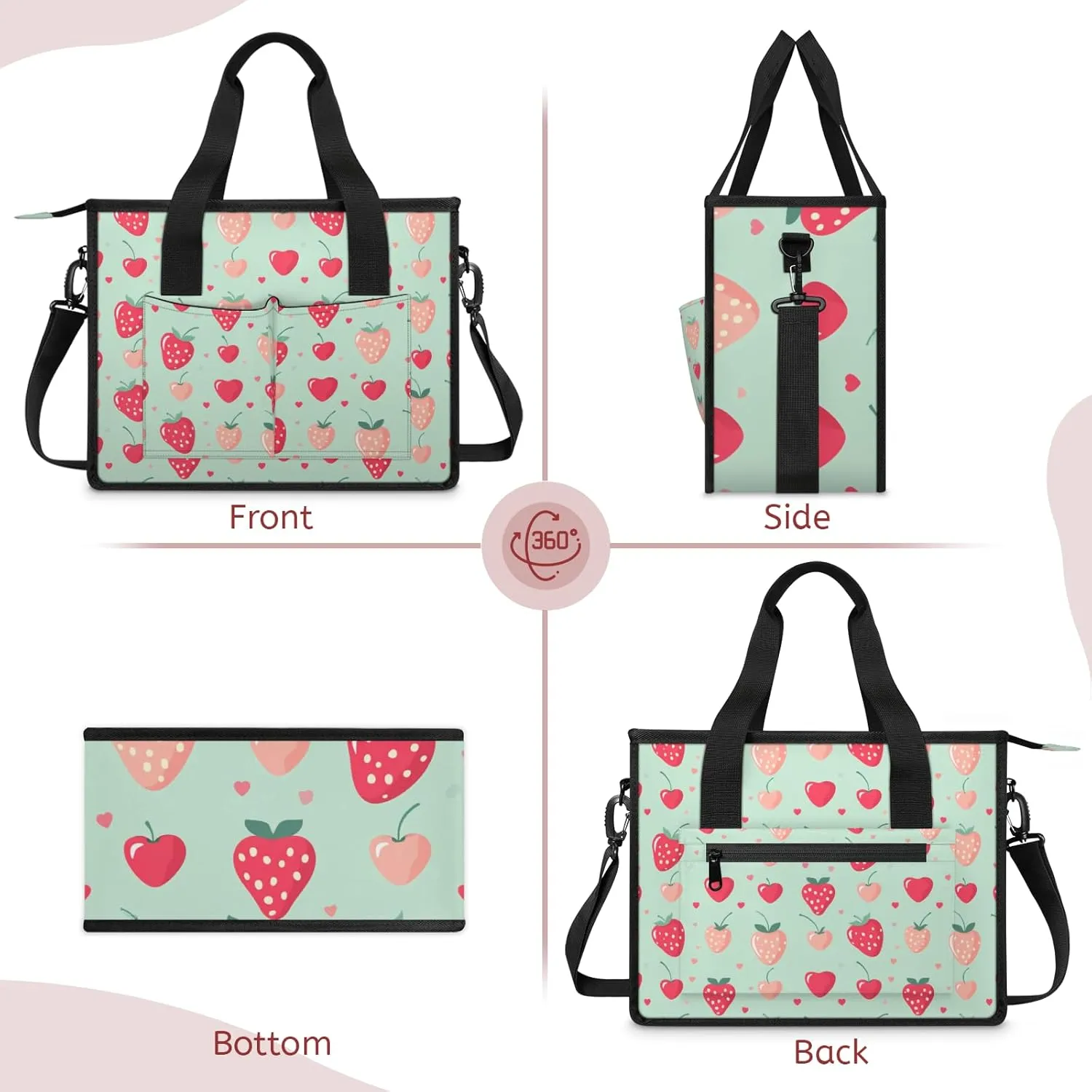 Women Fashion Tote Bag Wallet Shoulder Bags Set 3PCS Top Handle Satchel Purse Large Zippered Handbag Daily Use