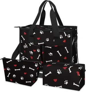 Women Fashion Tote Bag Wallet Shoulder Bags Set 3PCS Top Handle Satchel Purse Large Zippered Handbag Daily Use