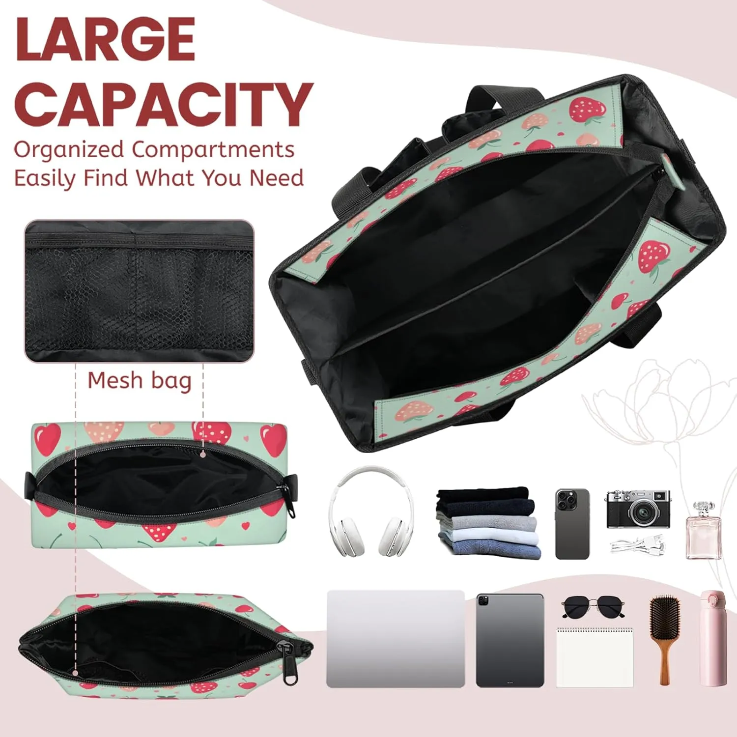 Women Fashion Tote Bag Wallet Shoulder Bags Set 3PCS Top Handle Satchel Purse Large Zippered Handbag Daily Use