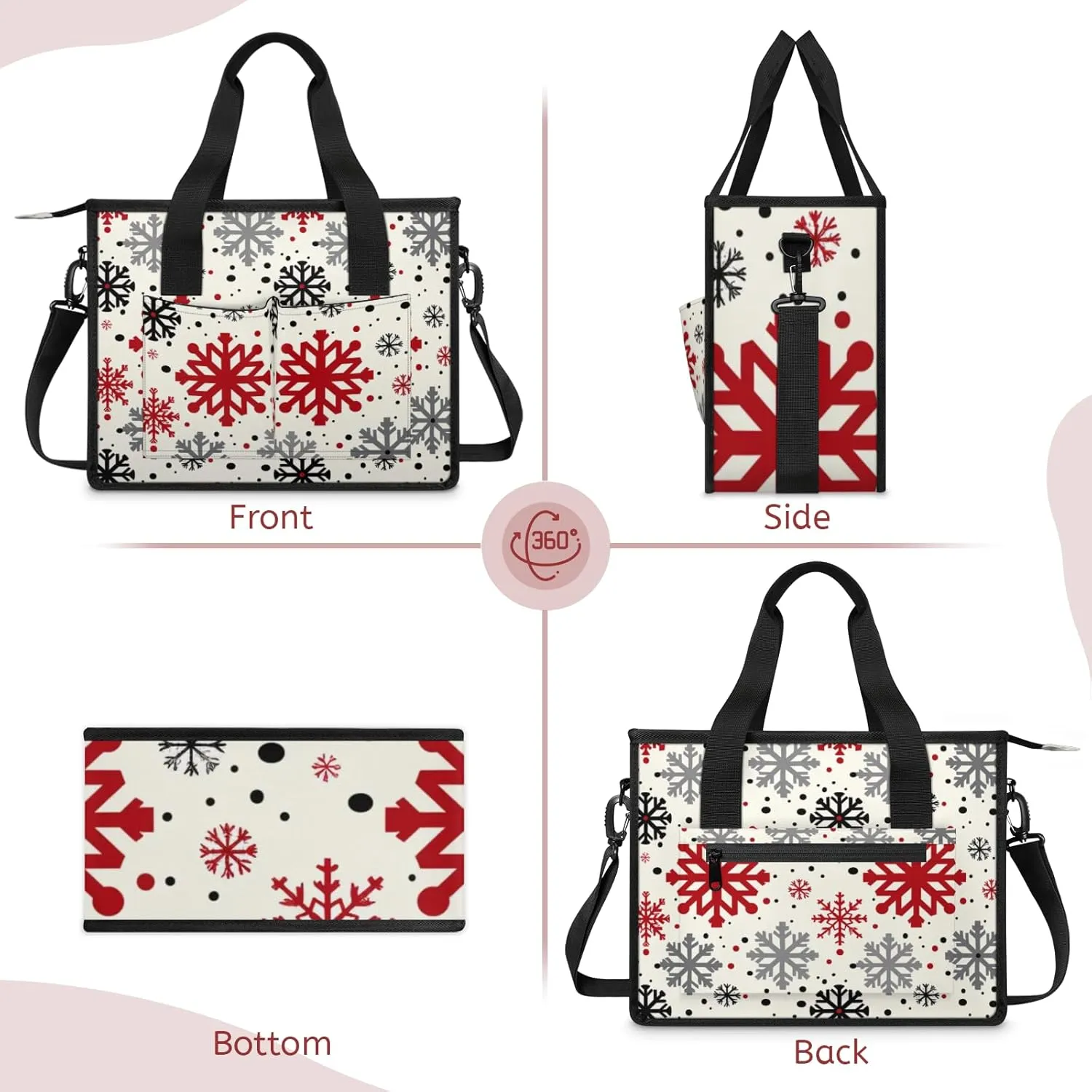 Women Fashion Tote Bag Wallet Shoulder Bags Set 3PCS Top Handle Satchel Purse Large Zippered Handbag Daily Use
