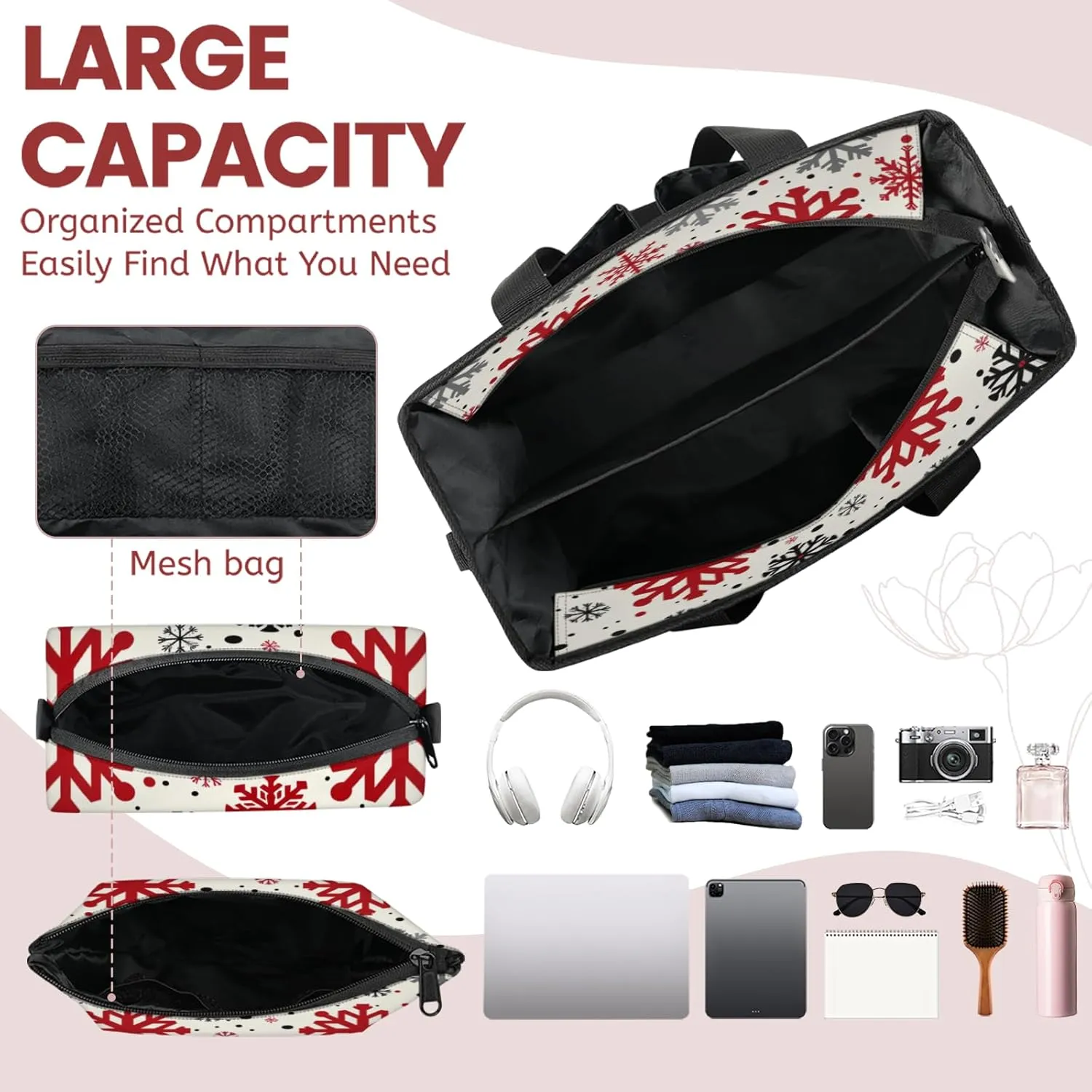 Women Fashion Tote Bag Wallet Shoulder Bags Set 3PCS Top Handle Satchel Purse Large Zippered Handbag Daily Use