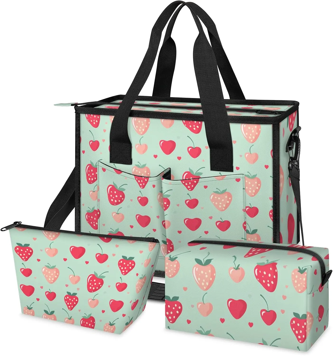 Women Fashion Tote Bag Wallet Shoulder Bags Set 3PCS Top Handle Satchel Purse Large Zippered Handbag Daily Use