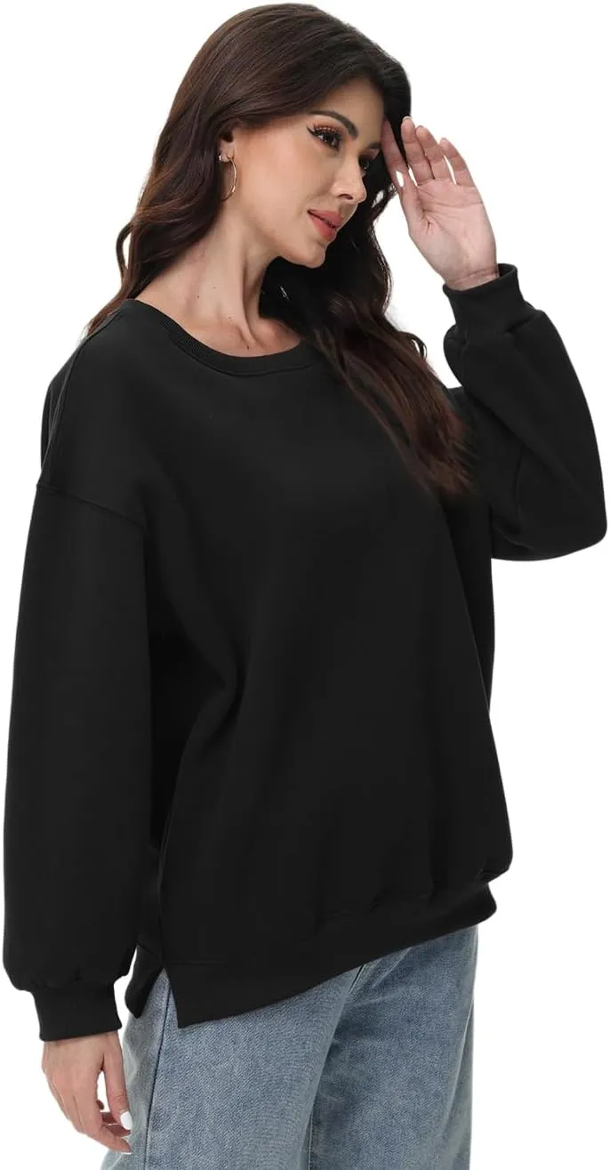 Women Oversized Sweatshirts Long Sleeve Crewneck Tops Pullover Fall Fashion Outfits Clothes with Pockets
