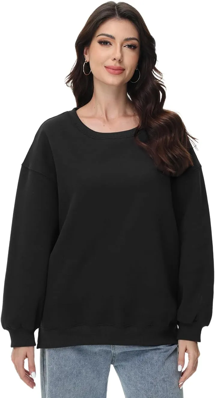 Women Oversized Sweatshirts Long Sleeve Crewneck Tops Pullover Fall Fashion Outfits Clothes with Pockets