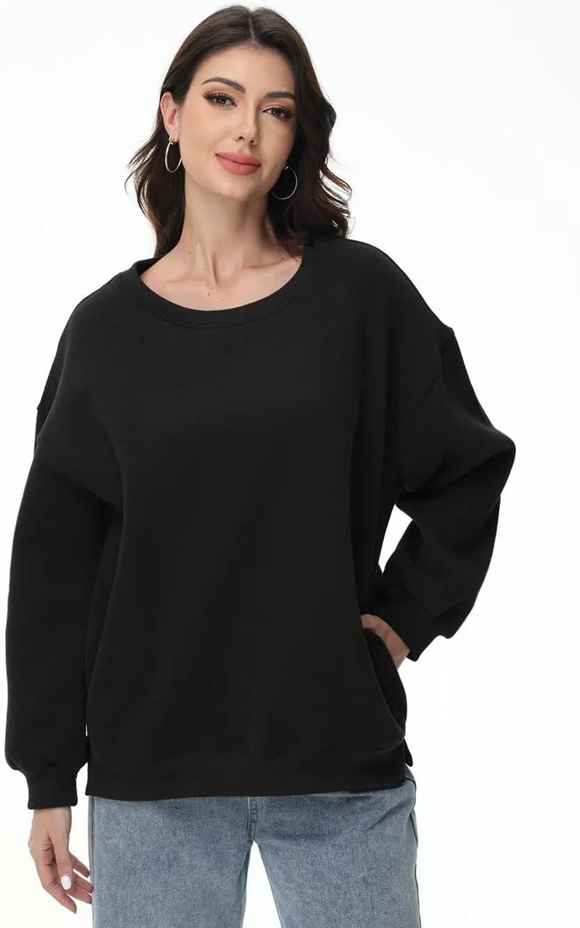Women Oversized Sweatshirts Long Sleeve Crewneck Tops Pullover Fall Fashion Outfits Clothes with Pockets