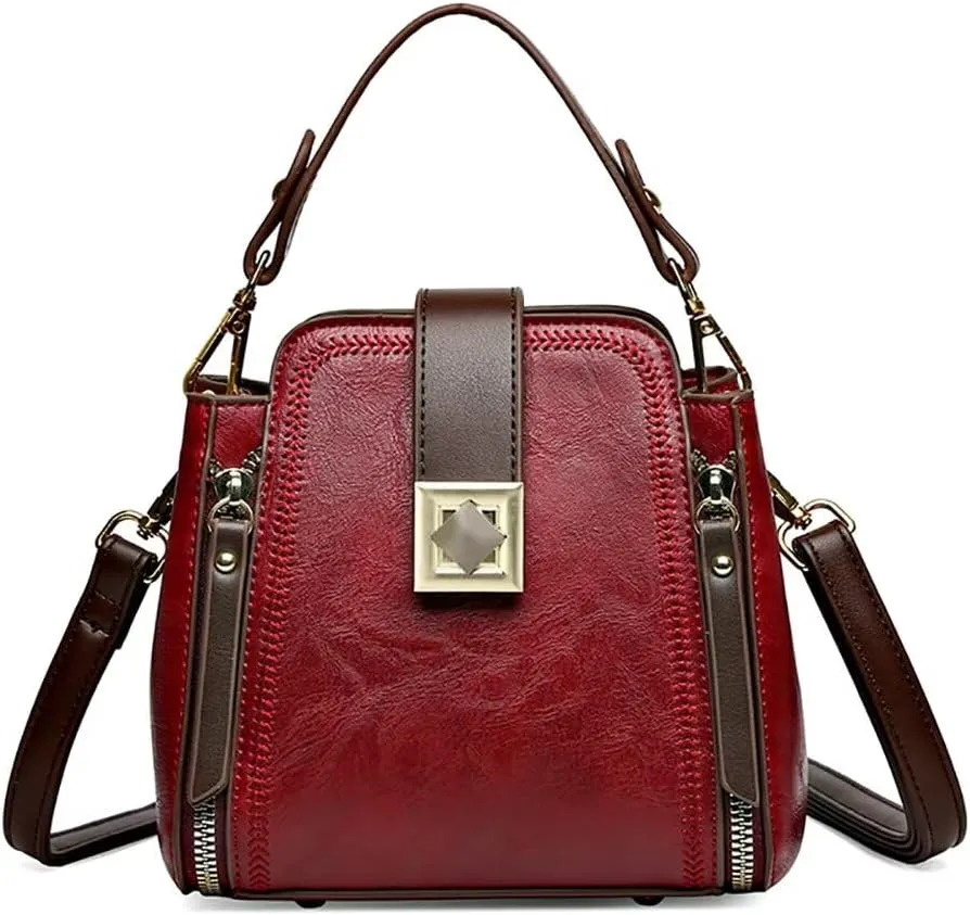 Women Small Crossbody Handbag Tote Bag Vintage Top Handle Satchel Purse Shoulder Purse for Daily Use Cell Phone Purse