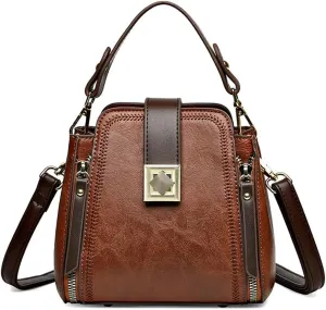 Women Small Crossbody Handbag Tote Bag Vintage Top Handle Satchel Purse Shoulder Purse for Daily Use Cell Phone Purse