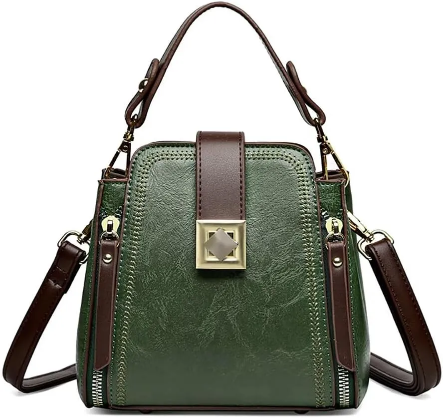 Women Small Crossbody Handbag Tote Bag Vintage Top Handle Satchel Purse Shoulder Purse for Daily Use Cell Phone Purse