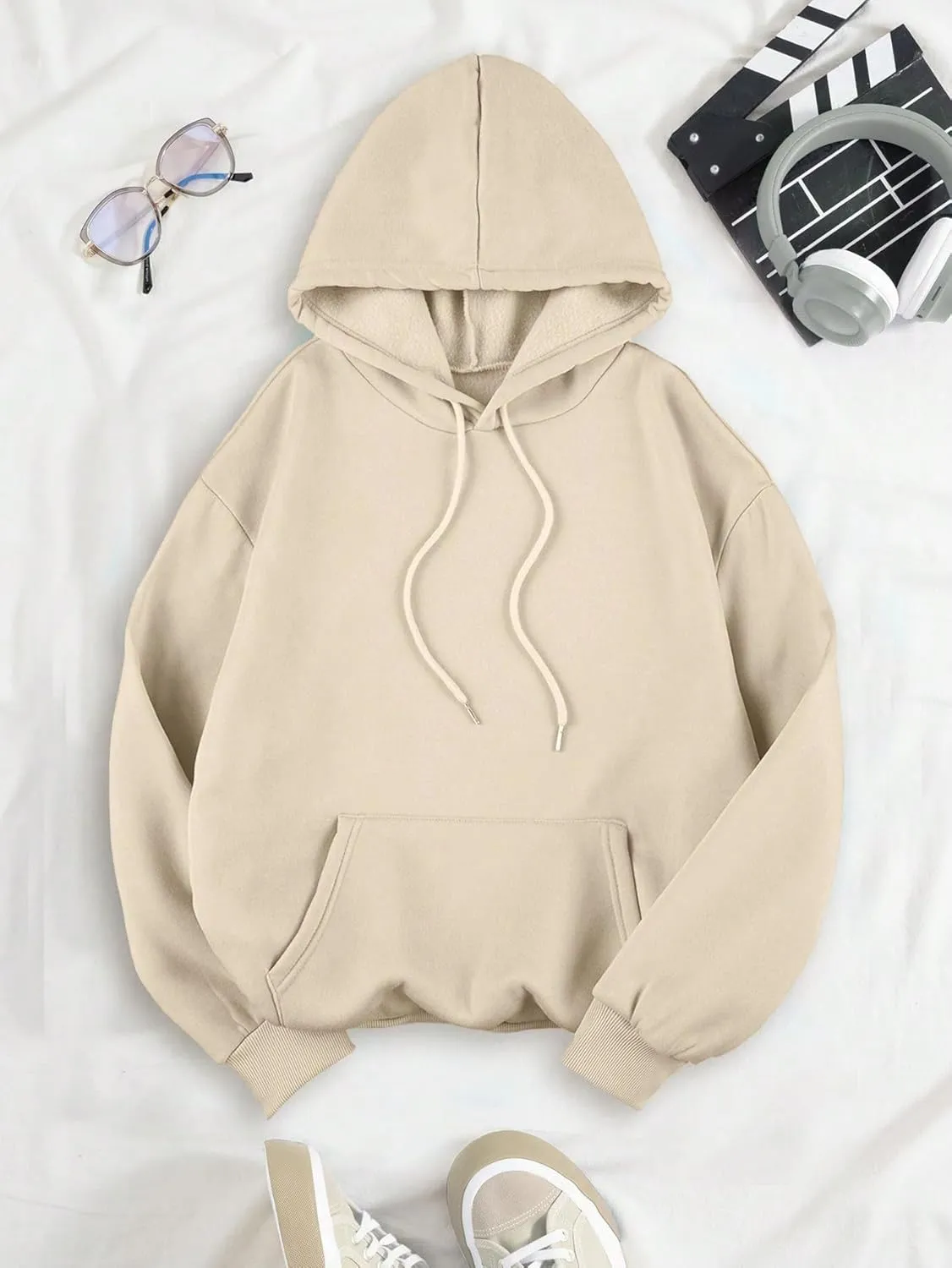 Women's Cheetah Leopard Star Print Hooded Sweatshirt Y2k Casual Long Sleeve Pullover Hoodie Tops