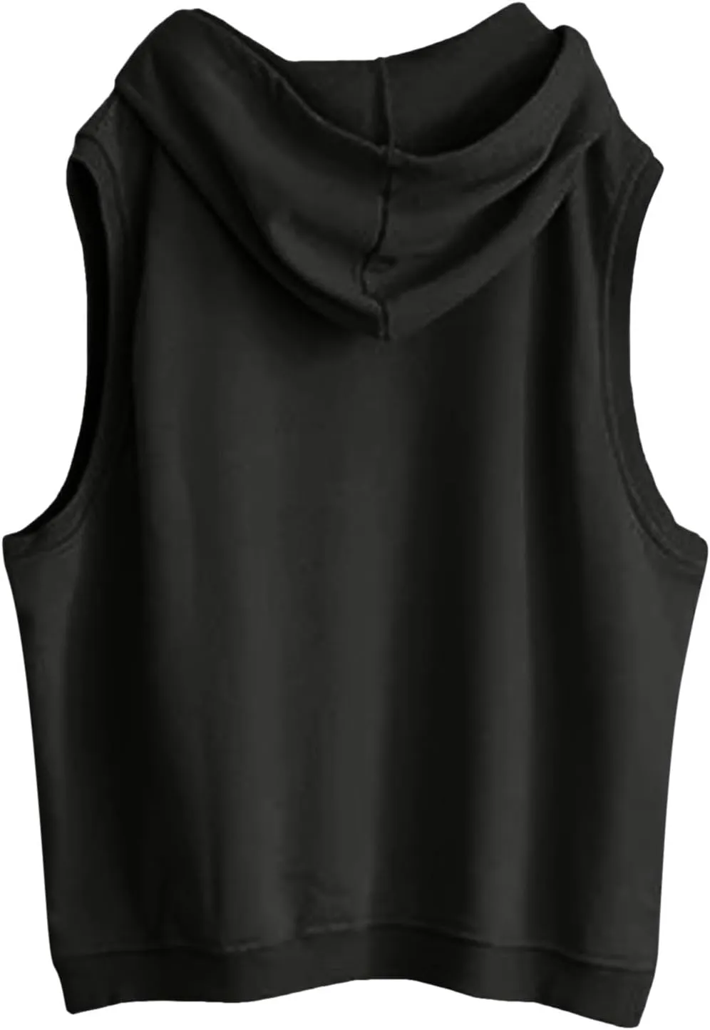 Women'S Fashion Solid Hoodies Sweatshirts Sleeveless Drawstring Hoodies Oversized Fall Tops Nylon Hoodie Women