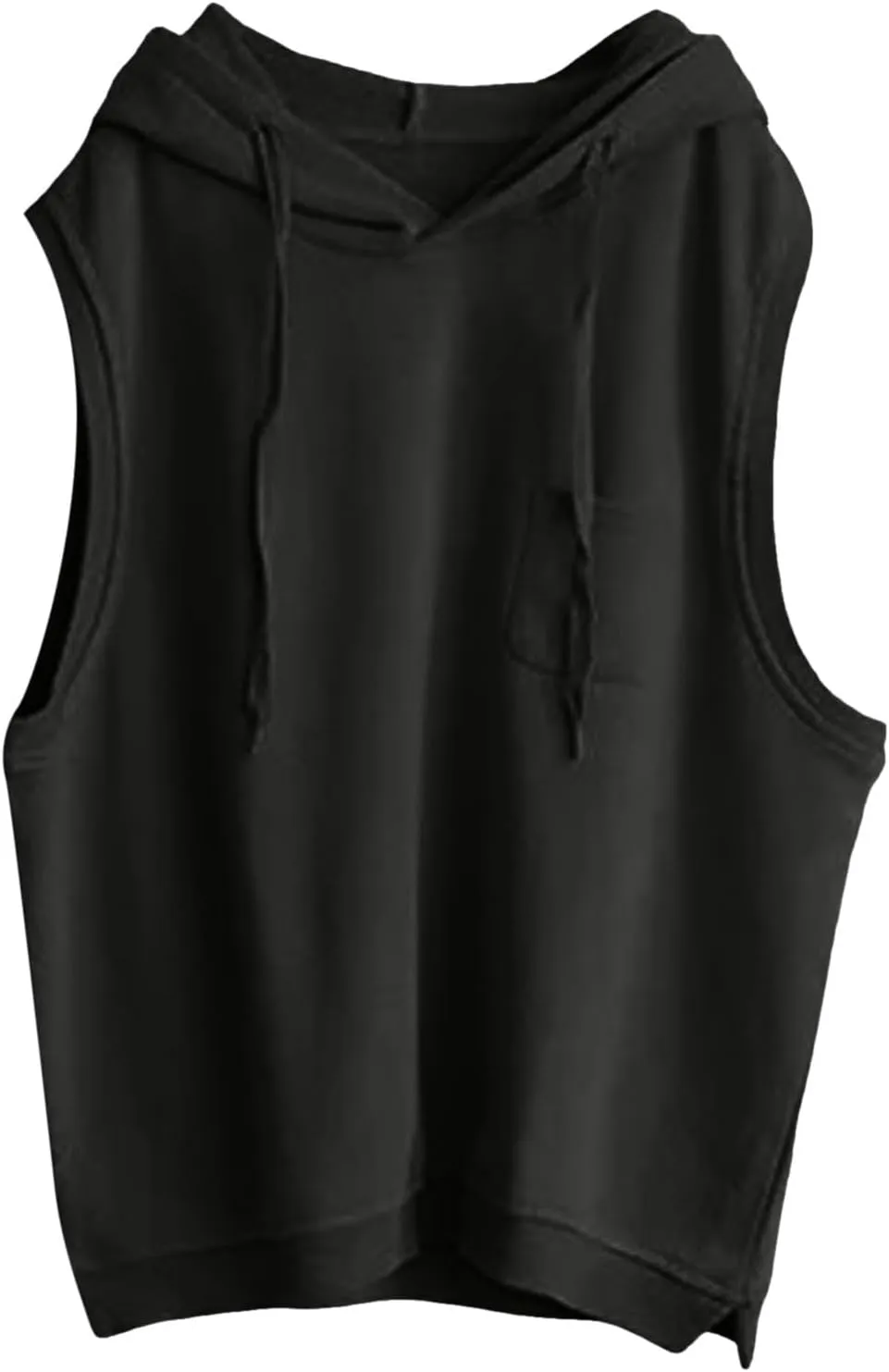 Women'S Fashion Solid Hoodies Sweatshirts Sleeveless Drawstring Hoodies Oversized Fall Tops Nylon Hoodie Women