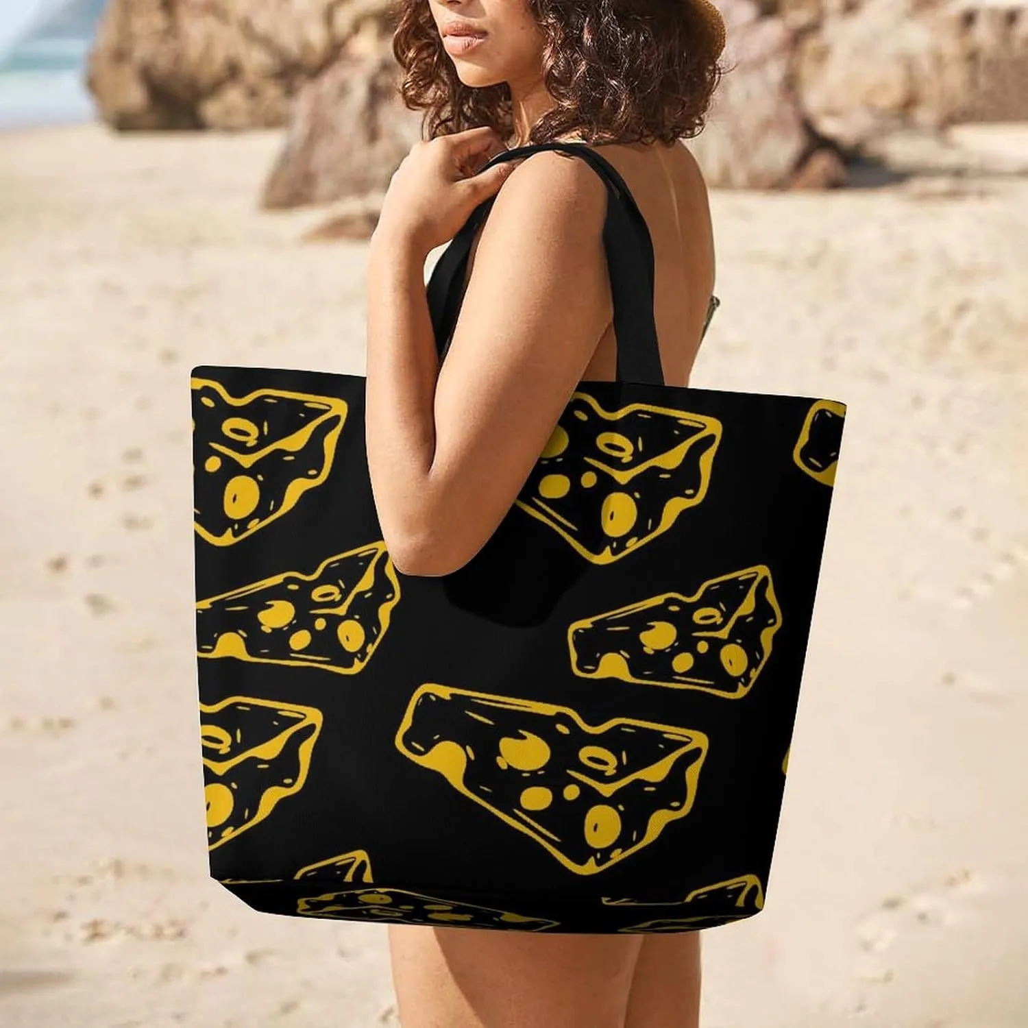 Womens Large Capacity Tote Bag for Shopping Travel and Daily Use Stylish Canvas Shoulder Bag for Beach Grocery Work