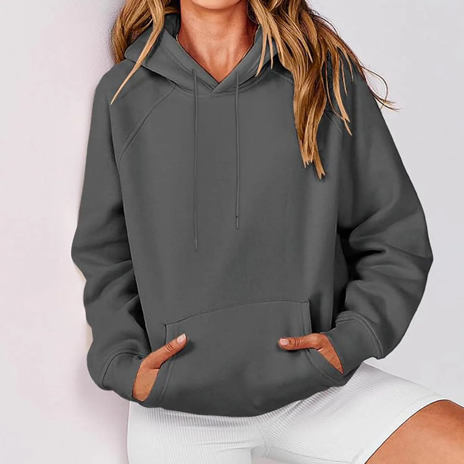 Womens Oversized Hoodies Sweatshirts Fleece Hooded Pullover Sweater Tops Long Sleeve Fall Fashion Outfits Clothes 2023
