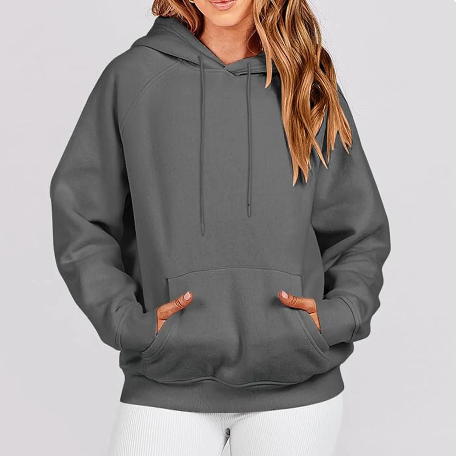 Womens Oversized Hoodies Sweatshirts Fleece Hooded Pullover Sweater Tops Long Sleeve Fall Fashion Outfits Clothes 2023