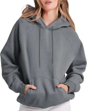 Womens Oversized Hoodies Sweatshirts Fleece Hooded Pullover Sweater Tops Long Sleeve Fall Fashion Outfits Clothes 2023