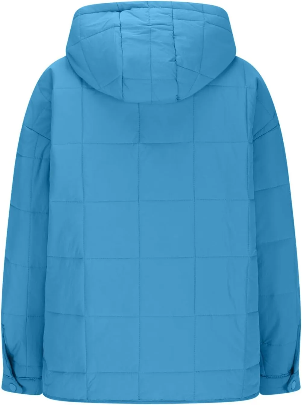 Women's Quilted Warm Puffer Jacket Winter Packable Pullover Down Coat Oversized Hoodie Lightweight Long Sleeve Outwear