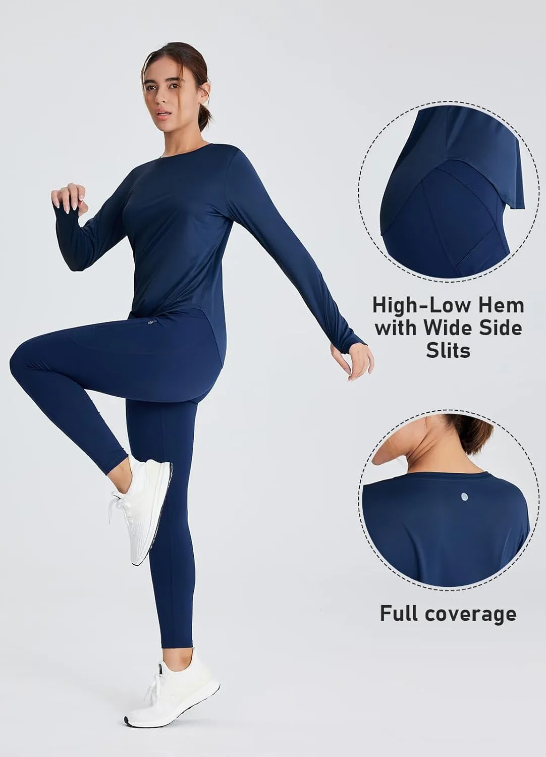 Women's Rash Guard Long Sleeve UV Sun Protection Shirts with Thin Hoodie UPF 50  Lightweight SPF Tops for Hiking