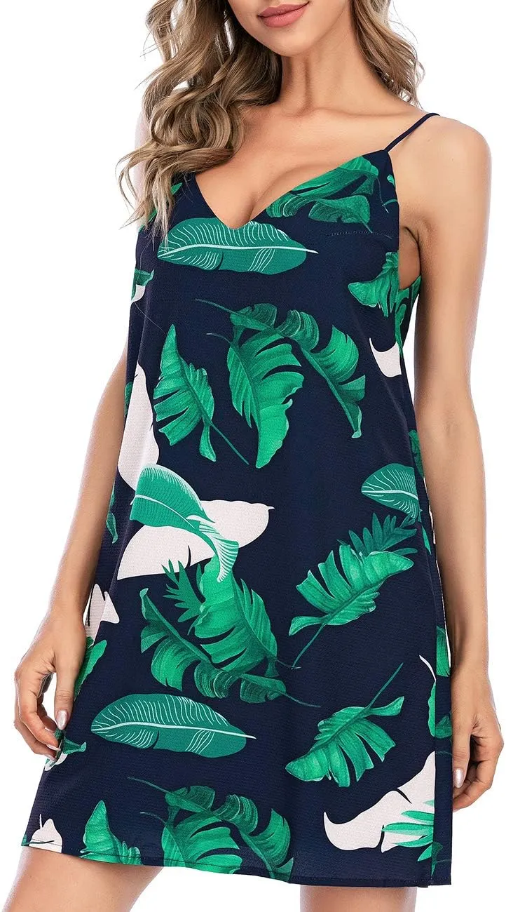 Women's Scoop Neck Spaghetti Strap Babydoll Tank Tops Ruffle Hem Peplum Sleeveless Tunic