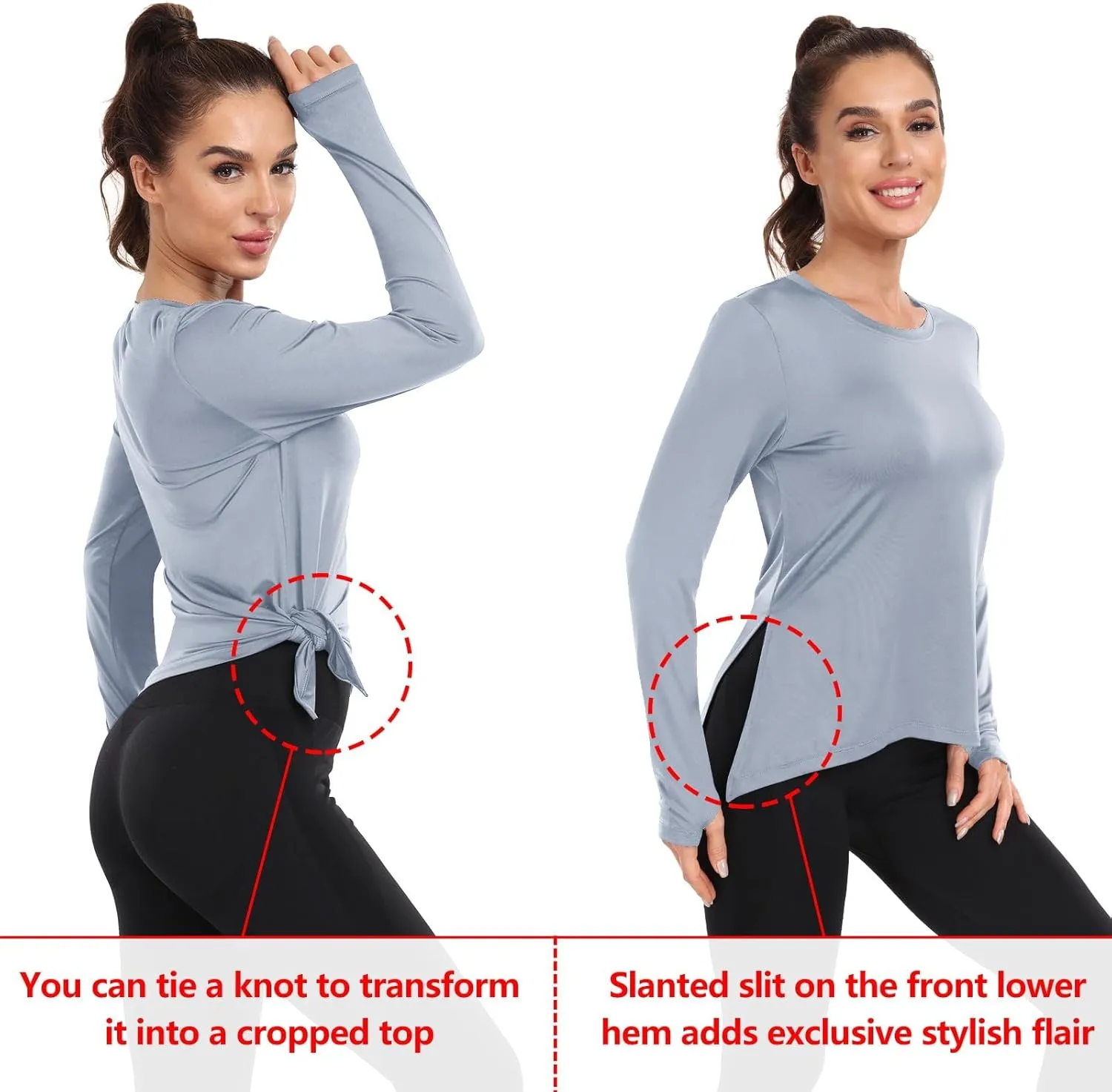 Womens UPF 50  Sun Shirts Long Sleeve UV Sun Protection Lightweight Quick Dry Rash Guard Workout Hiking Outdoor Tops
