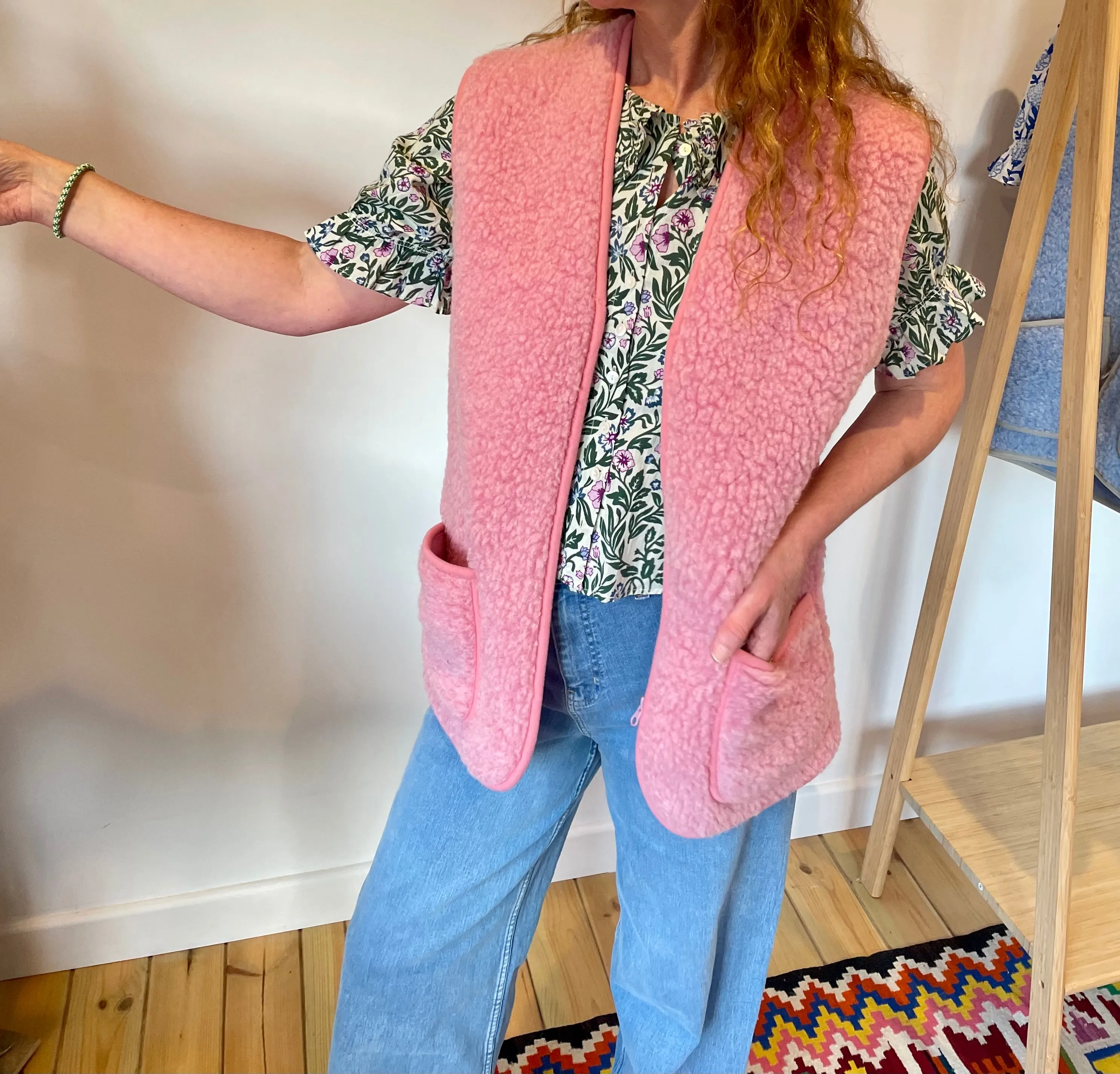 Wool Gilet - Pink