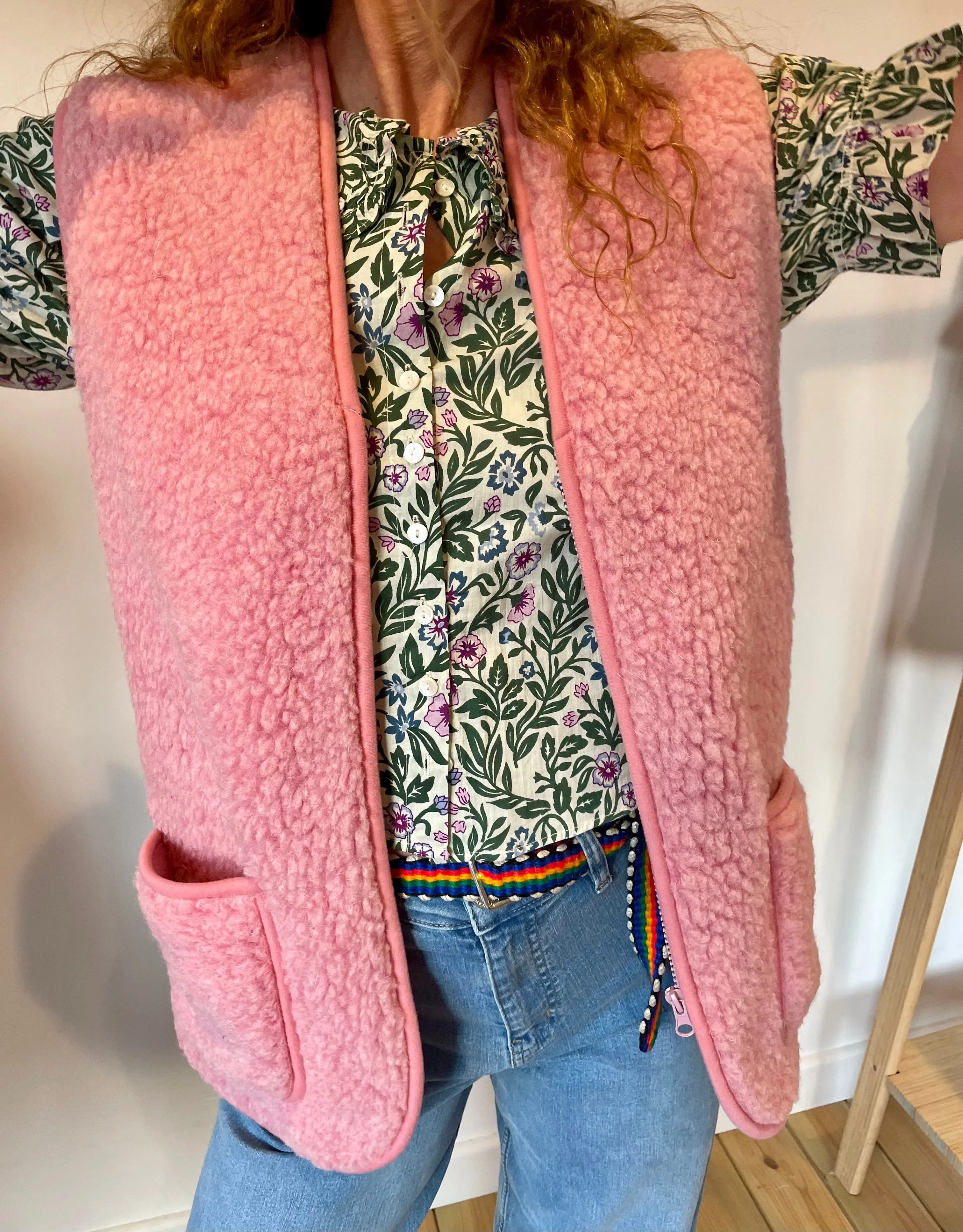 Wool Gilet - Pink