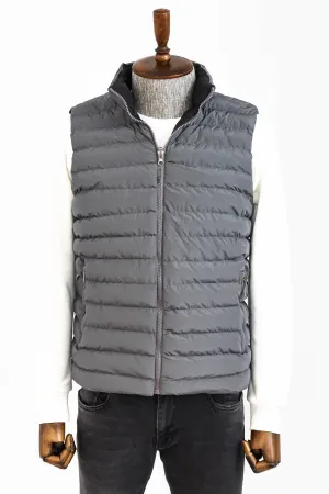 WSS Reversible Puffer Grey Men's Down Vest  - Singen