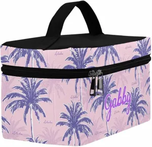 YESCUSTOM Personalized Makeup Bag Cosmetic Bag for Women Cosmetic Travel Makeup Bag, Large Travel Toiletry Bag for Girls Make Up Bag Brush Bags Reusable Toiletry Bag