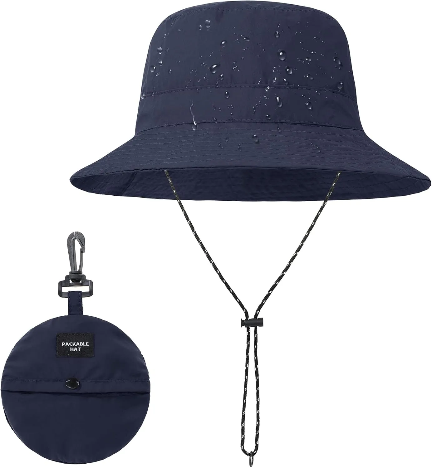Zando Waterproof Bucket Hat for Women Outdoor Fishing Hat for Men Women Packable Summer Hat Hiking UV Protection Sun Hat