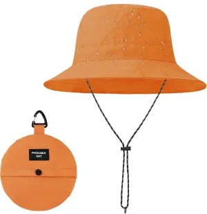 Zando Waterproof Bucket Hat for Women Outdoor Fishing Hat for Men Women Packable Summer Hat Hiking UV Protection Sun Hat